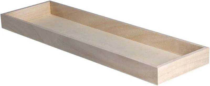 Rayher Bandeja de madera para decorar, personalizable, FSC, 45x13, 5x2, 3 cm, 62689000 — Cena a la luz de velas