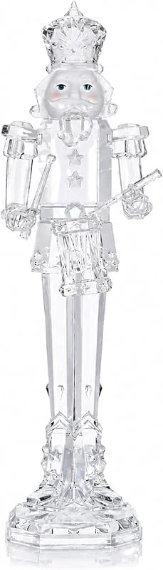 LCCCK Cascanueces acrílico transparente, decoración navideña, figura de 30 cm — Decoracion Navidad