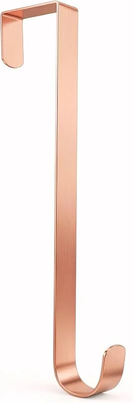 AKH Colgador de corona de Navidad, 30 cm de largo, Gancho de corona de metal para colgar sobre la puerta, gancho para colgar Navidad, oficina, decoración de coronas de pared (oro rosa) — Decoracion Navidad
