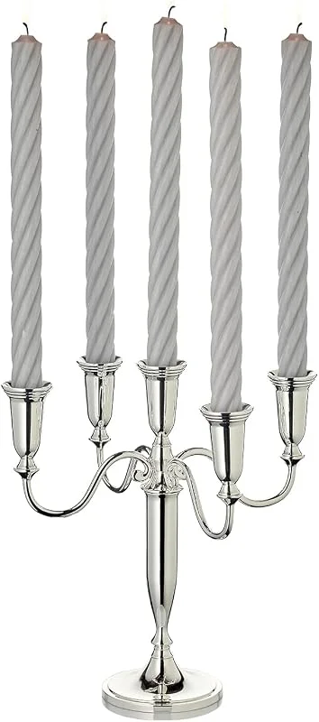 Visita la tienda de EDZARD EDZARD Candelabro Venezia 5 Brazos (H 31 cm), plateado — Cena a la luz de velas