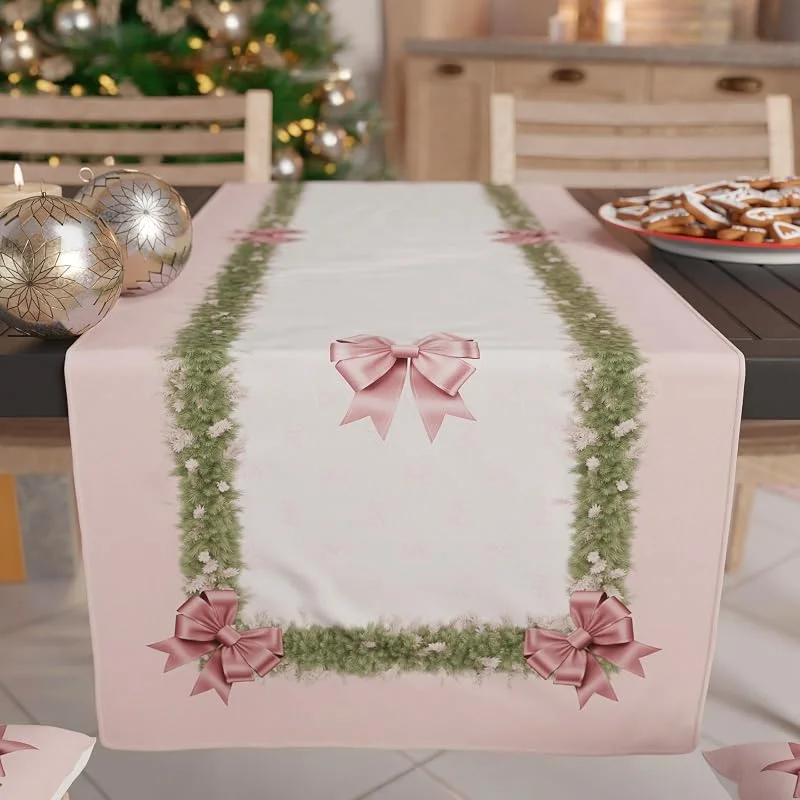 Visita la tienda de PETTI ARTIGIANI ITALIANI Petti - Camino de Mesa Navidad 40x140 cm - Fiocco Rosa Piume — Decoracion Navidad
