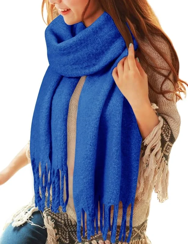 Visita la tienda de Voqeen Voqeen Bufanda Mujer Invierno Largas Cálido Cachemira Pañuelos con Borlas Grande Chal Suave Mantón Estolas Regalos para Navidad — Ropa Navidad