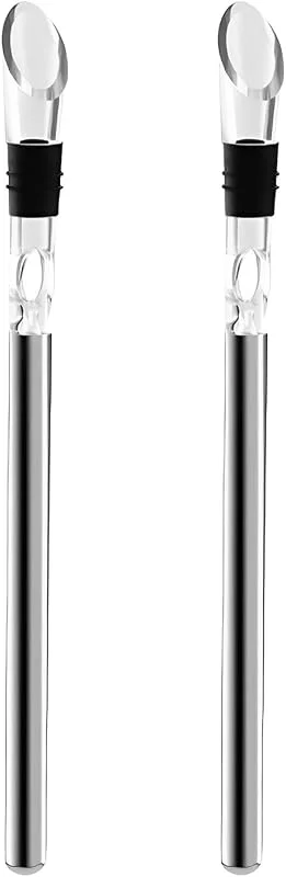 NyxSeat Enfriador de Vino de 2 Piezas, Accesorios 3 en 1 de Acero Inoxidable para Botellas, Regalos para Hombres y Amantes del Vino — Vino y mesa festiva