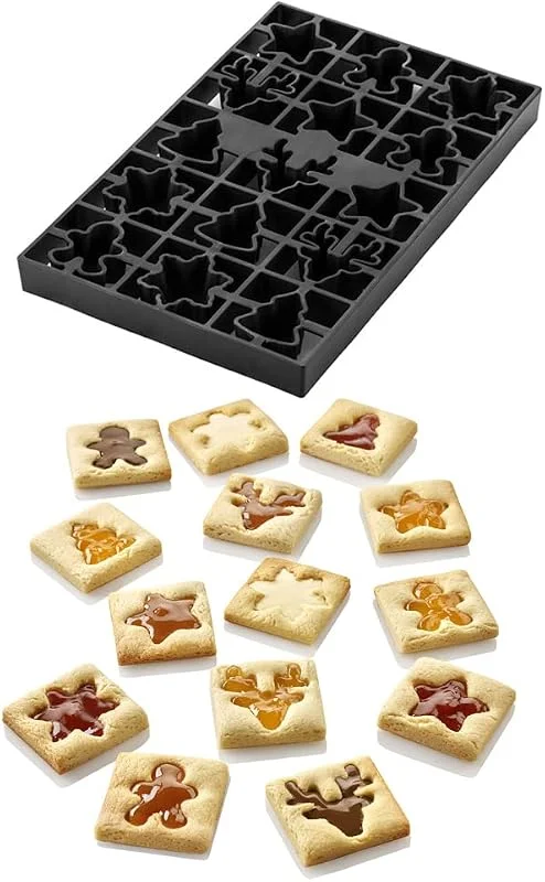 Visita la tienda de silikomart Silikomart - VOILA 'COOKIE - VACACIONES DE INVIERNO - ROMPECABEZAS DEL ÁRBOL DE NAVIDAD PARA FABRICAR GALLETAS — Hogar y cocina