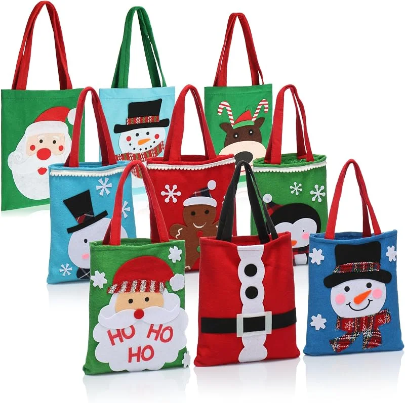 Visita la tienda de com-four COM-FOUR® 9x Bolsas de Regalo para Navidad, Bolsa de Regalo para Papá Noel — Envoltorio regalo