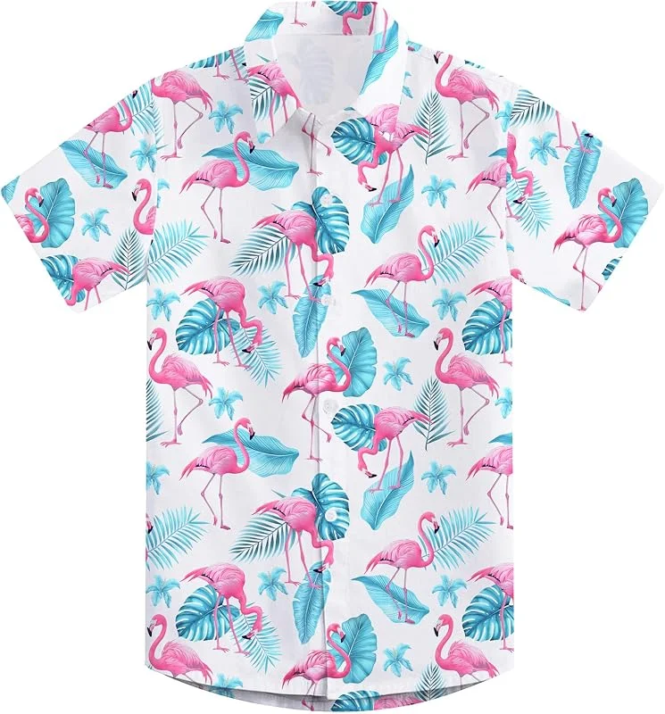 Goodstoworld Camisas hawaianas con botones para hombre — Ropa Navidad