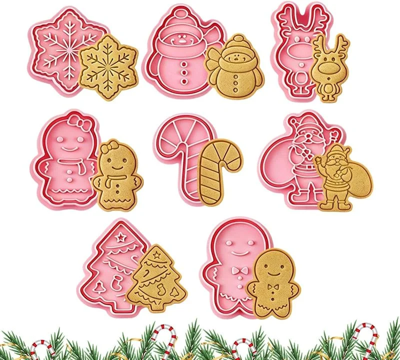 Generic Sellos de galletas de Navidad para hornear hechos a mano, prensa — Hogar y cocina