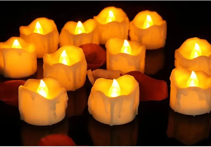 Visita la tienda de Jonami Jonami Velas LED Parpadeo Sin Llama 12 Velas Eléctrica a Batería para Decoracion Fiesta Halloween, Navidad y Hogar - Luz Cálida — Luces Navidad