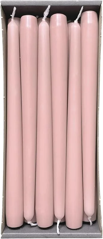 Nordring 12 velas cónicas de 2, 3 x 25 cm, color malva — Cena a la luz de velas