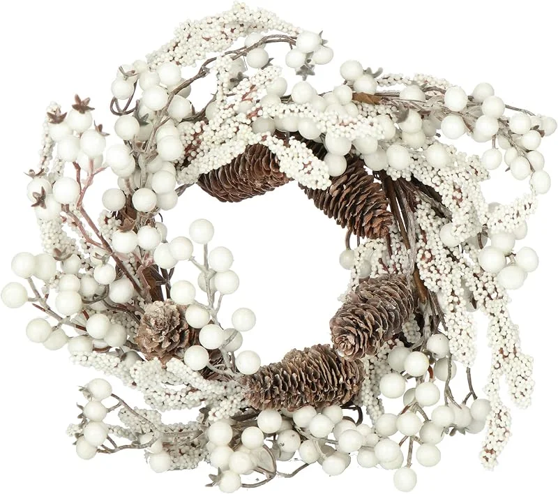Visita la tienda de com-four COM-FOUR® Corona de Navidad para la Puerta - Adorno de Navidad - Decoración navideña Exterior - Coronas navideñas para Puertas, Ø 35 cm — Decoracion Navidad