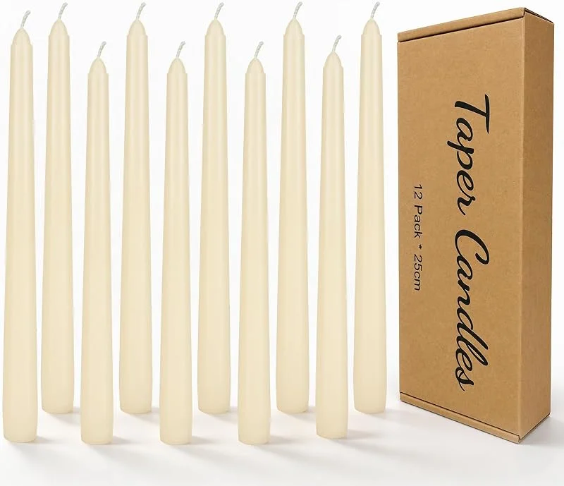 KEARLGMBH 12 velas decorativas de Navidad, color beige, 8 horas de combustión — Adviento y mesa