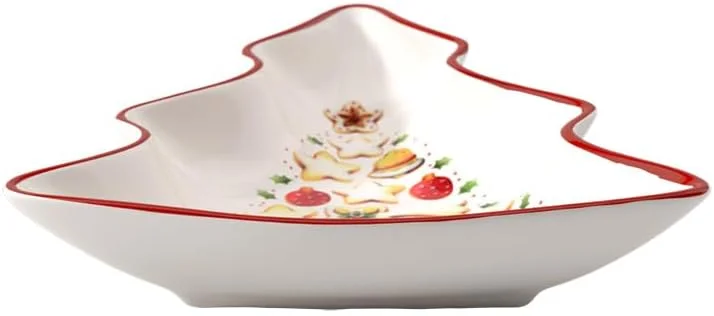 Villeroy & Boch 14-8612-3870 Bol pequeño en Forma de árbol Winter Bakery Delight, para Navidad, 17 cm, en Festivo Embalaje de Regalo, Porcelana, Multicolor, 20.0x20.0x7.5 cm — Hogar y cocina