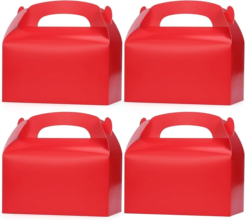 GXFCING 15 Cajas de Regalo para Fiestas 16x9x8, 6 cm Caja para Dulces Roja — Envoltorio regalo