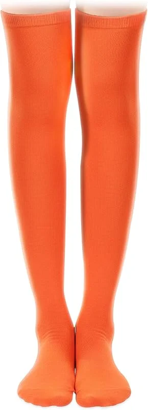 YUSHWENPTY Calcetines Largos Mujer Color Calcetines Hasta la Rodilla Socks Altos Fiesta High Sock Medias Hasta Rodillas para Mujeres y Niñas Carnaval Halloween Navidad Cosplay Uso Diario — Ropa Navidad