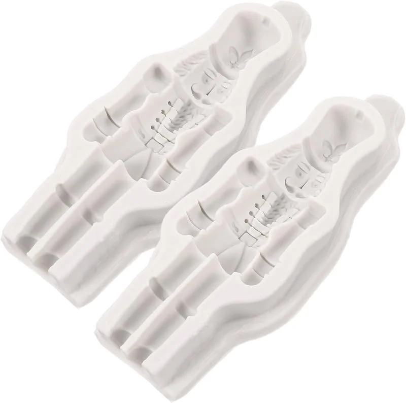 PRETYZOOM 2 Piezas Molde para Figura Cascanueces de Soldado Resistente y Compatible con Epoxi para Decoración Navideña DIY para Manualidades Creativas — Decoracion Navidad
