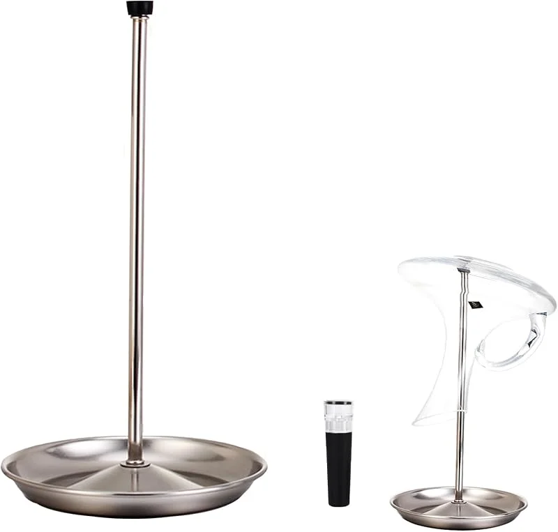 Wenrou Decantación de Secado Accesorios, Soporte de Acero Inoxidable al Revés, Decantador De Vino Tendedero para Estante, Estante de Drenaje decantador, para despertarse, Cocina, Mesa de Comedor, Bar — Vino y mesa festiva