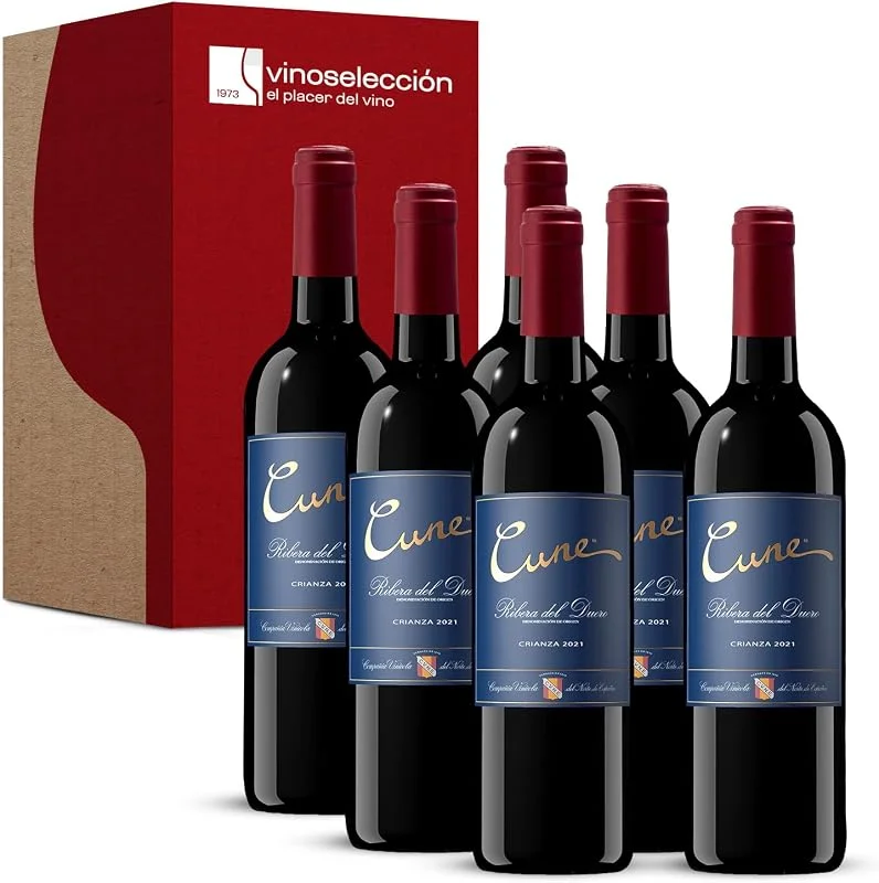 Visita la tienda de VINOSELECCION Cune Crianza 2021 Vino Tinto D.O. Ribera del Duero 6 Botellas x 75 cl — Vino y mesa festiva