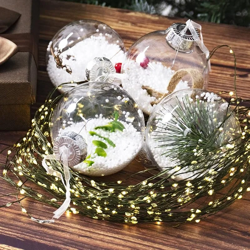 Visita la tienda de Uten 16 Piezas de Bolas de Navidad Decoración Navideña de Transparente Bolas de árbol de Navidad Decoración Colgante para Banquete de Boda, 8 cm — Decoracion Navidad