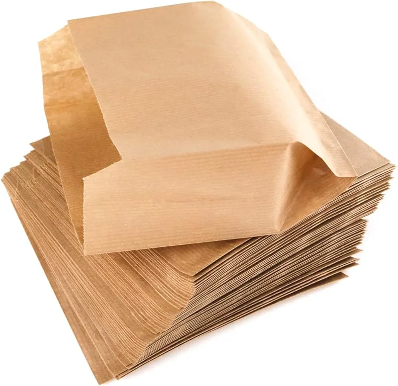 PACKRA - Bolsas de papel Kraft, reutilizables, con cremallera, marrón, para regalos y envíos (50 unidades, 15cm x 16cm x 6cm) — Envoltorio regalo