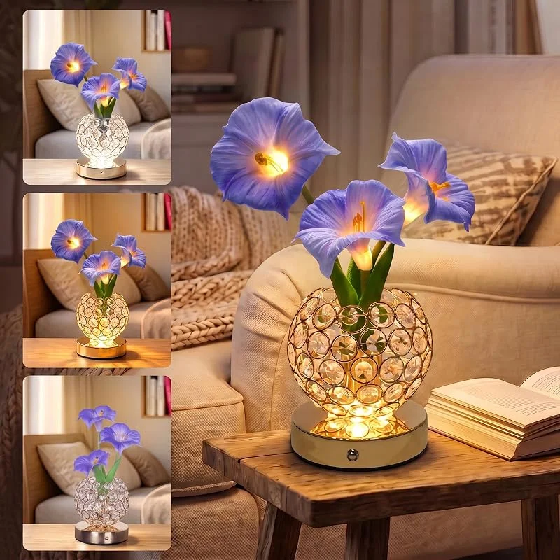 CECOMBINE Lámpara de mesa Blume Batería - Lámpara de mesa de 3 colores táctil con — Cena a la luz de velas
