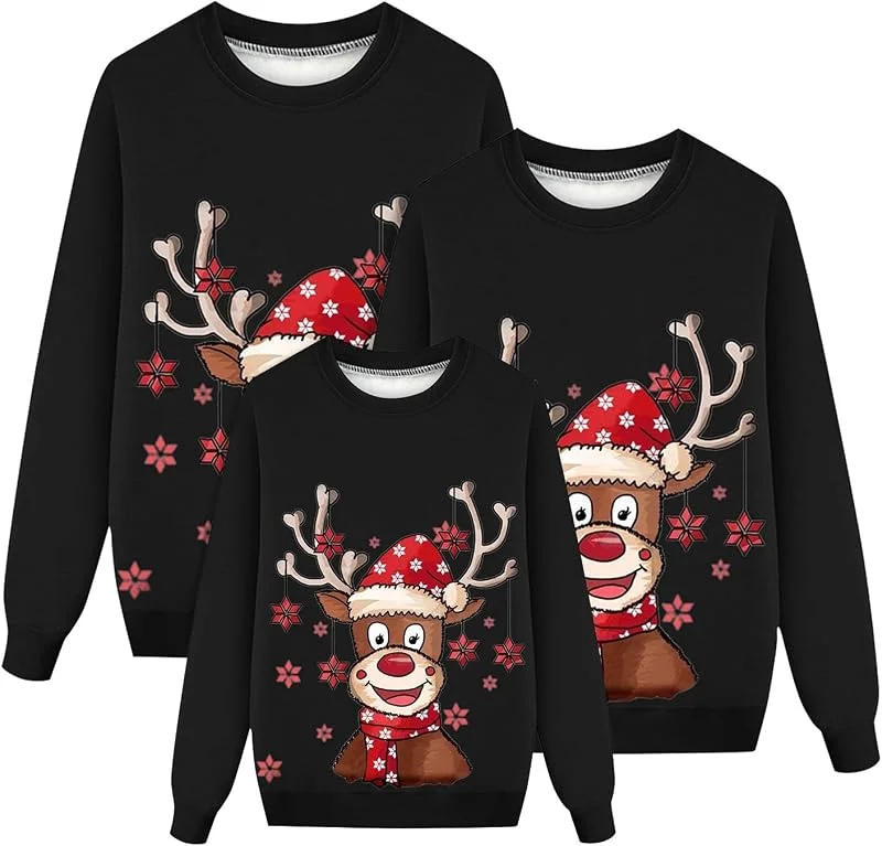 Generic Sudaderas Navideñas Familiares Suéter Feo Sudaderas Navideñas Camiseta Sudadera Navidad Familia Mujer Hombre Niño Niña Ropa Navideña — Ropa Navidad