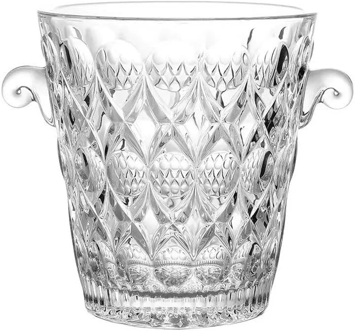 FAJNUZI2024 Cubiteras Crystal Glass Ice Bucket Household Champagne Beer Bucket Ice Pellet Bucket Thickened Cubo de Hielo — Vino y mesa festiva