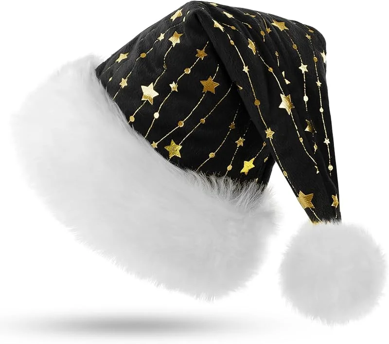 Visita la tienda de KONVINIT KONVINIT Gorro Papá Noel Blanco Gorro Navidad Lentejuelas Gorros de Navidad Adultos Sombreros de Santa Claus, Accesorios de Navidad para Regalos de Festividad — Ropa Navidad