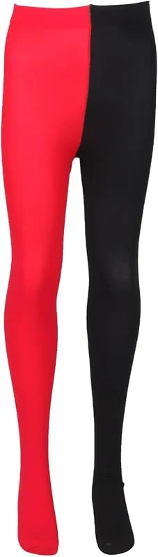 PRETYZOOM Rosa Rojo Zafiro Mujeres Longitud Completa Pantimedias Dos Pantimedias Tonificadas Traje Legging Medias Tamaño Libre Dos Colores Señoras Fiesta Legging Medias — Ropa Navidad