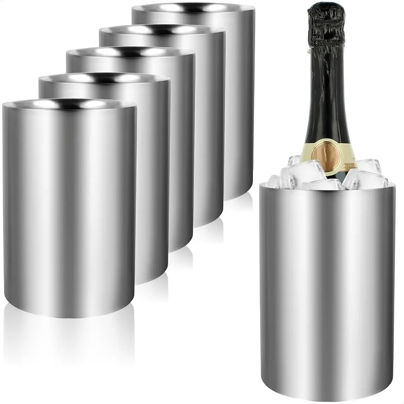 Visita la tienda de com-four COM-FOUR® 6x Enfriador de botellas, Enfriador de champán mate — Vino y mesa festiva