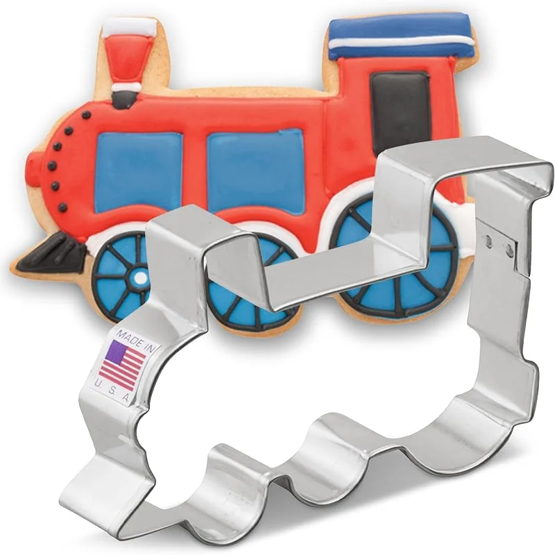 Visita la tienda de Ann Clark Cookie Cutters Ann Clark Cookie Cutters Cortador de galletas tren - 11, 5 cm - Acero fabricado en EE. UU. — Hogar y cocina