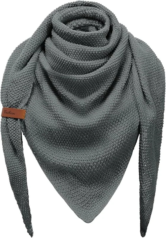 Visita la tienda de Svanco Svanco Bufanda Triangular de Punto 200 × 80 cm — Ropa Navidad