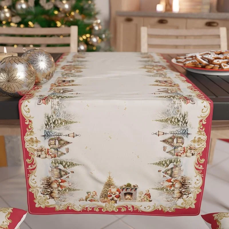 Visita la tienda de PETTI ARTIGIANI ITALIANI Petti - Camino de Mesa Navidad 40x140 cm - Vintage Xmas — Hogar y cocina