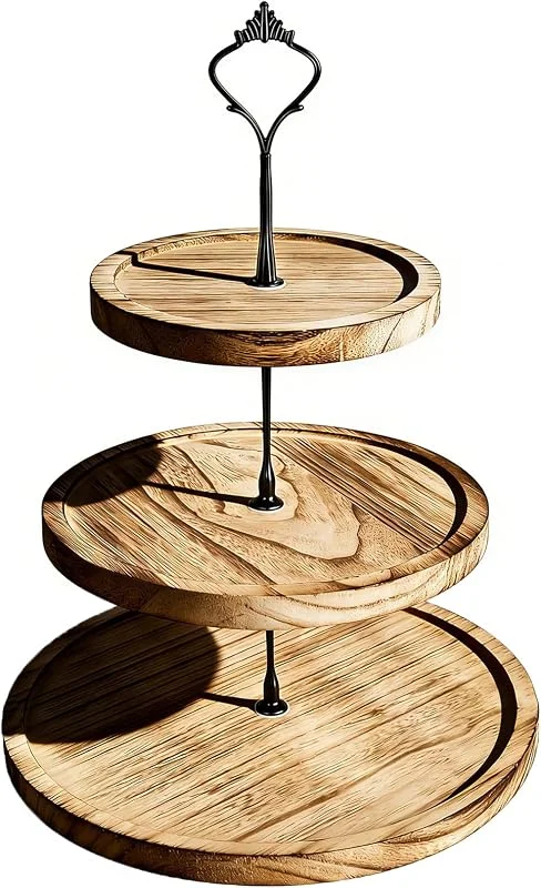 DMJJSD Soporte para tartas de 3 niveles, diámetro de 24, 5 cm, altura: 36 cm — Hogar y cocina