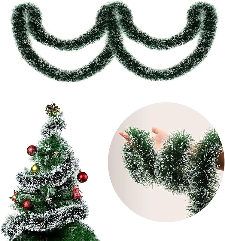 ASOPFYUM Guirnalda de Navidad, guirnaldas decorativas de Navidad, 10 m x 1 pieza, decoración para árbol de Navidad, coronas, bodas, cumpleaños y accesorios de fiesta, guirnalda de abeto artificial — Decoracion Navidad