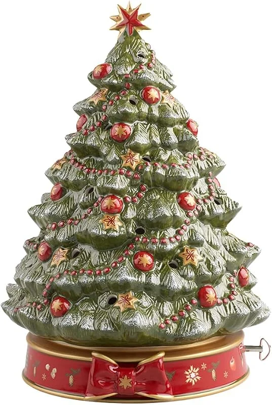 Villeroy & Boch 14-8585-6885 Árbol de Navidad con Caja de música Toy's Delight, 33 cm, en Festivo Embalaje de Regalo, Porcelana, Multicolor, 27.5x29.0x37.0 cm — Decoracion Navidad