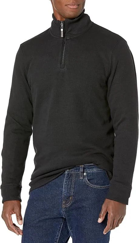 Visita la tienda de Amazon Essentials Amazon Essentials Jersey de Canalé Francés con Cremallera de un Cuarto Hombre — Ropa Navidad