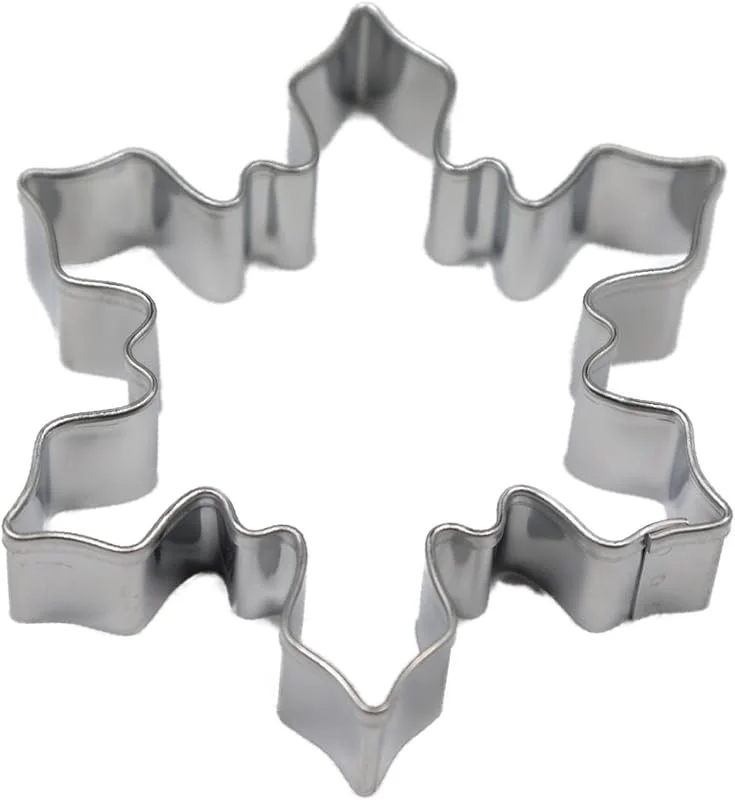 BekkiB - Cortador de galletas "Copo de nieve" - aprox. 6, 5 x 5, 7 cm - Cortador de galletas de acero inoxidable apto para lavavajillas - Para hornear galletas - 7443 — Hogar y cocina
