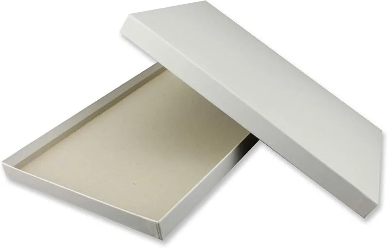 NEUSER PAPIER Cajas de Almacenamiento y Regalo de DIN A3 – DIN A4 o DIN A5 – Color Blanco, Color A3 – Altura 15 mm – Blanco 1 Unidad — Envoltorio regalo