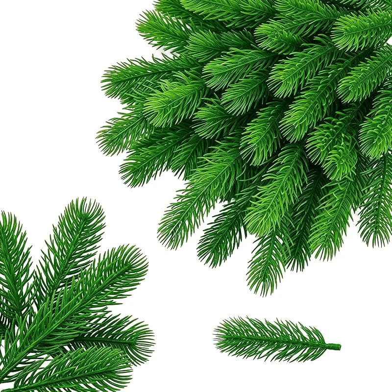 Lalieffacely 60 Piezas de Ramas Decorativas Navidad, Ramas de Pino Artificial de Navidad — Adviento y mesa