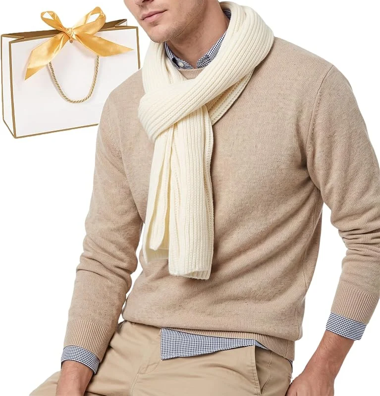 Vinuwu Bufanda Larga de Invierno para Hombre Y Mujer, Set de Regalo de Bufandas en Caja, Bufandas de Punto Grueso — Ropa Navidad