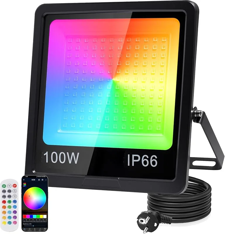 Visita la tienda de Indmird Foco LED RGB Exterior 100W, Proyector LED RGB — Luces Navidad