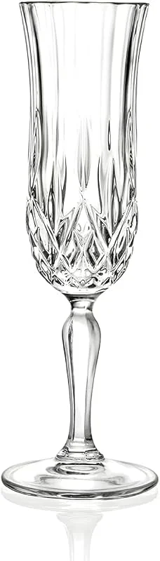 RCR Laurus Copa Flûte 13 cl, Juego 6 Piezas, Vidrio, Transparente — Vino y mesa festiva