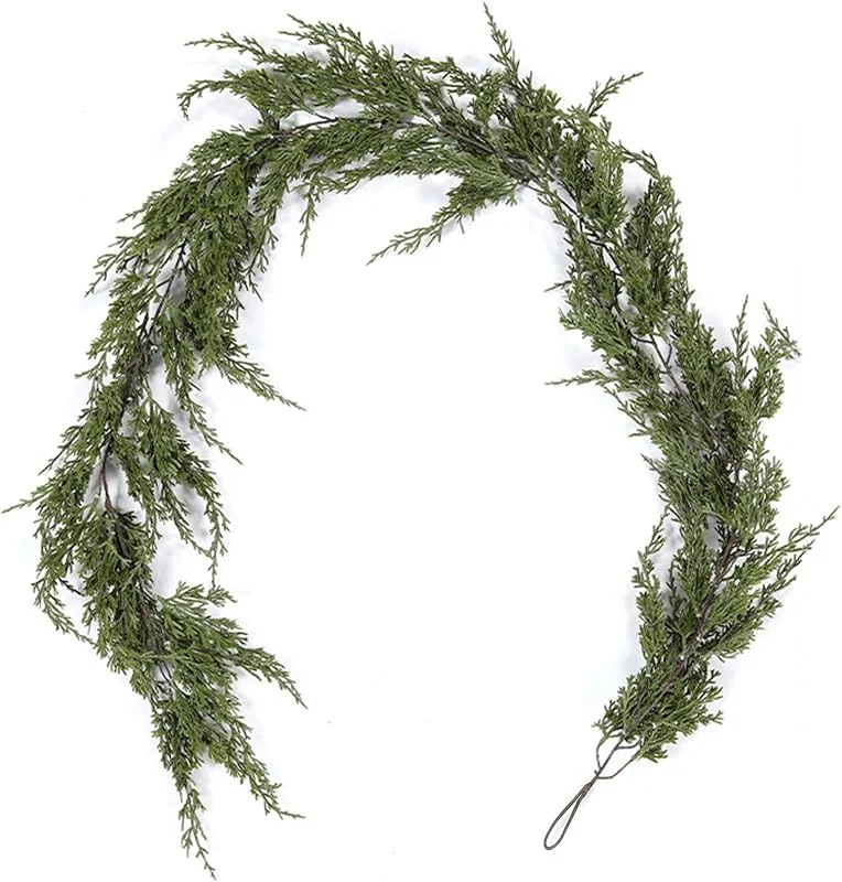 LOEPENLE Guirnalda de abeto artificial real, 3 metros, guirnalda de Navidad, guirnalda de abeto artificial, guirnalda de abeto, guirnalda de Navidad, guirnalda de Navidad, guirnalda de abeto verde, para — Decoracion Navidad