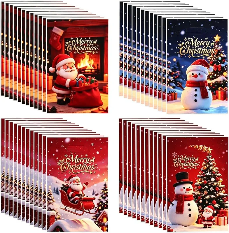 CYUXING 50 Pcs Bolsas Regalo Navidad Plástico — Envoltorio regalo
