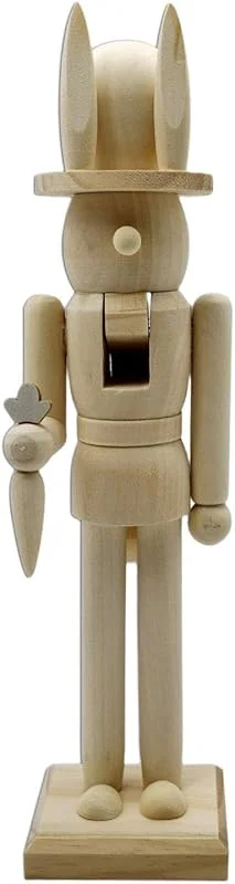 Genérico Decoración navideña Cascanueces 30, 8 cm Figura de Madera Pintable — Decoracion Navidad