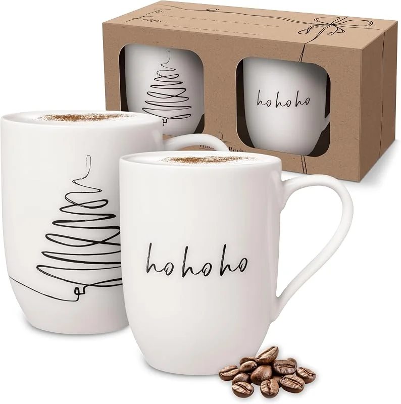 Villeroy & Boch – Set Statement Xmas Árbol, Set De Regalo 2 Piezas, Taza De Porcelana Blanca, Capacidad 280 Ml — Adviento y mesa