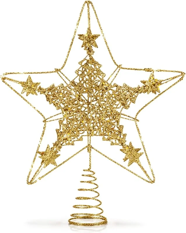 Visita la tienda de com-four COM-FOUR® Deco Star Christmas, Estrella de decoración navideña de Metal — Decoracion Navidad