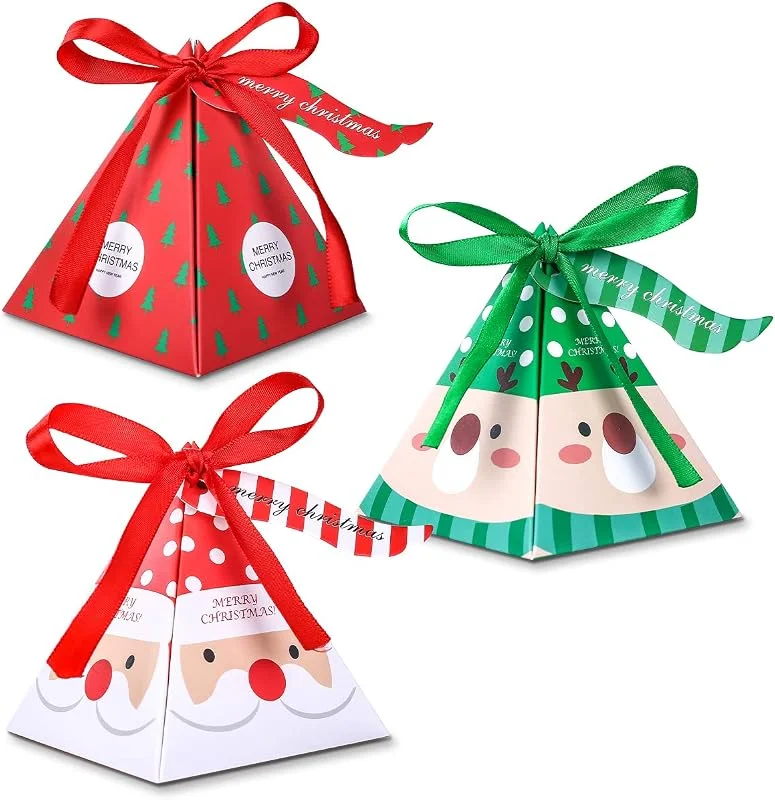 Visita la tienda de MELLIEX 30 Piezas Cajas de Regalo Navidad, Cajas de Cartón Kraft Papel Caramelo, Contenedor de Galletas para Suministros de Fiesta Navideña — Envoltorio regalo
