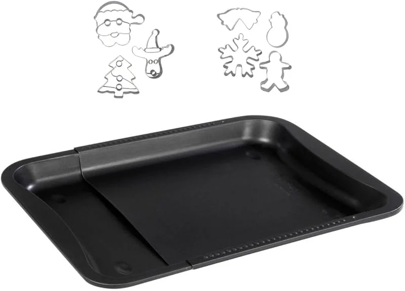 Visita la tienda de Zenker Zenker 9936150 - Bandeja para hornear extensible y 7 cortadores de galletas navideñas, bandeja para hornear ajustable y cortador de galletas de acero inoxidable (35-52 x 32 x 3 cm) — Hogar y cocina