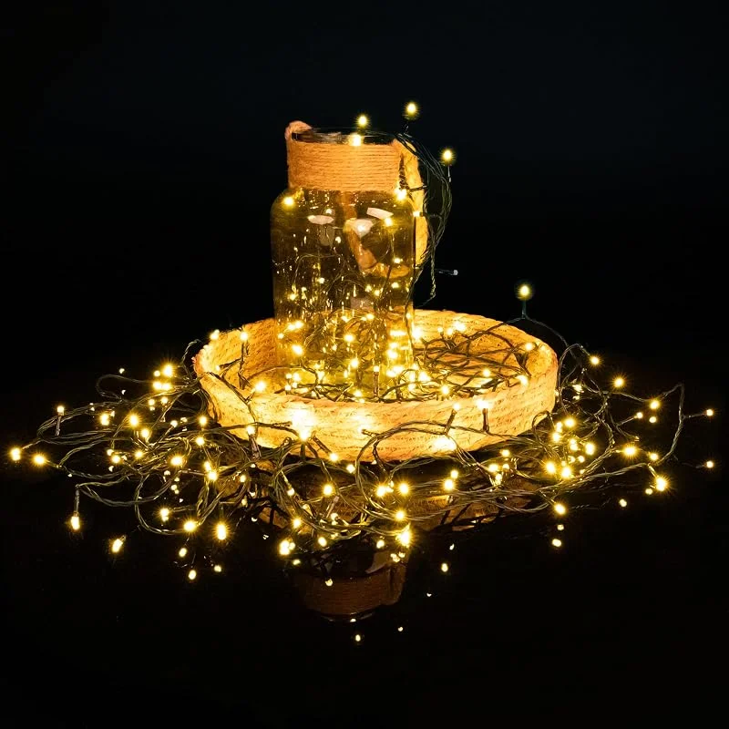 Visita la tienda de Idena Idena 31805 - Luces de Hadas LED con 200 LED en Blanco Ultra cálido, para Exterior e Interior, comprobadas por TÜV y GS, Temporizador de 8 Horas, 29, 9 m de Largo, decoración de Fiestas y navideña — Luces Navidad